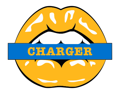 Los Angeles Chargers Lips Logo iron on paper